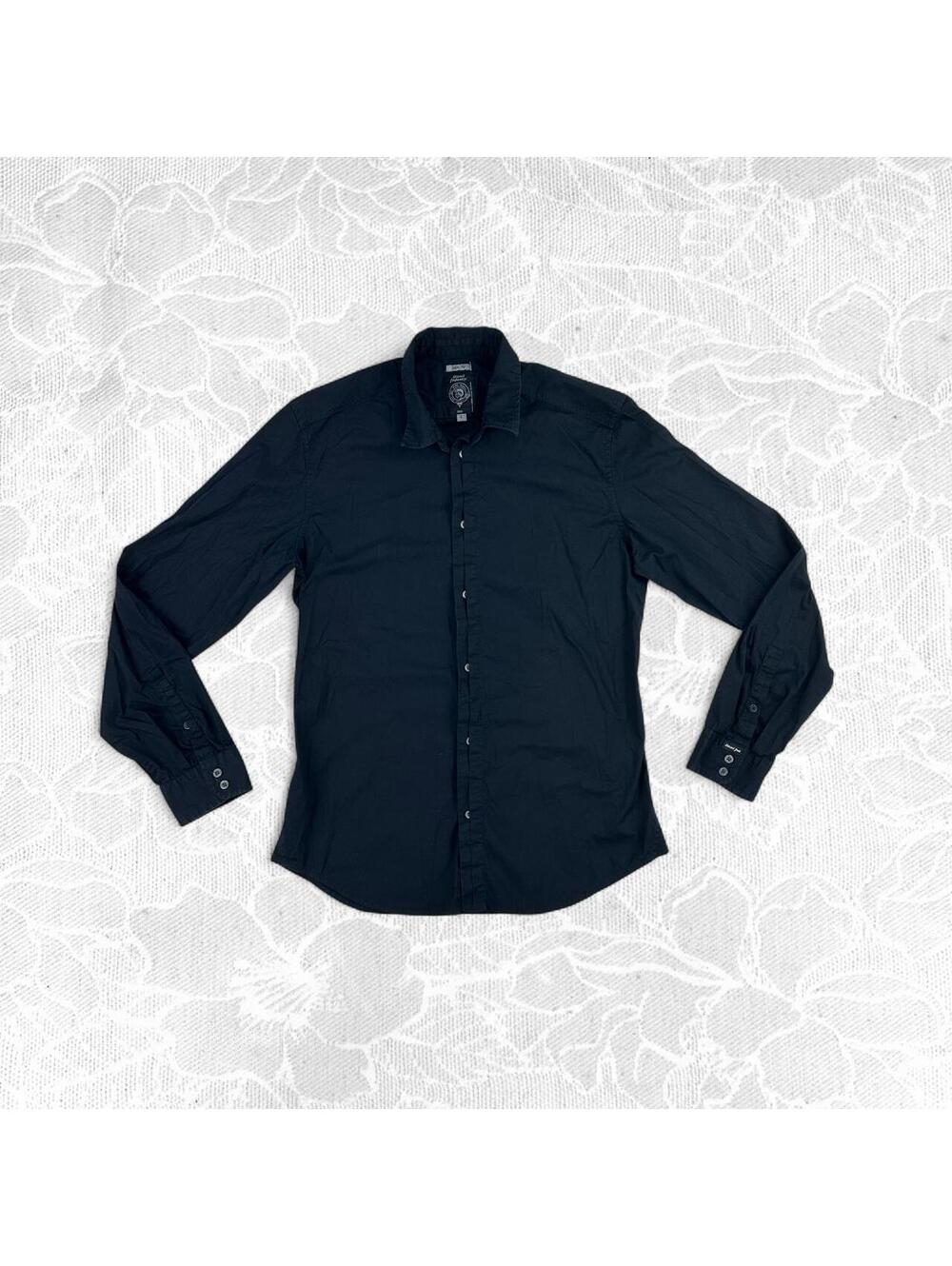 Diesel Industry Slim Fit Black Button-Down Dress Shirt - Large